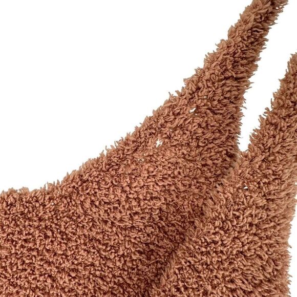 NEST Black Label Dress Cozy Knit Fuzzy Stretch Pencil Midi Size L Taupe Rose - Picture 6 of 9